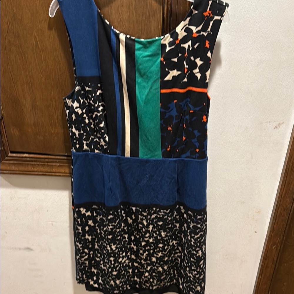 Colorful Sleeveless Patchwork Dress